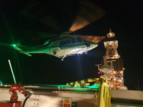 Helicopter Offshore Night Deck Landings Where The Chaff Separated From