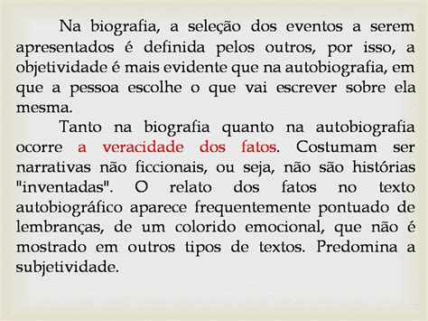 Biografia é Um Genero Textual