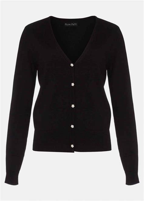 Jumpers And Cardigans Womens Phase Eight Camille V Neck Cardigan Black