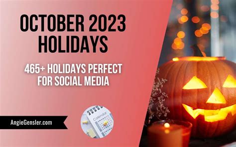 October 2022 Holidays And Observances