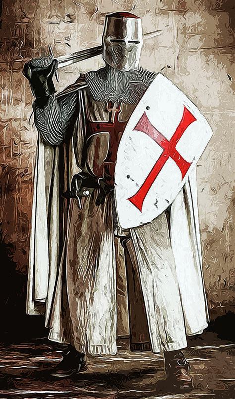 Ancient Templar Knight 08 Painting By Am Fineartprints Fine Art America