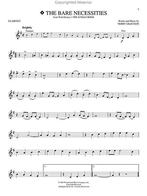 The scores are popular melodies with clarinet scores for beginners and intermediate players. Yesss!!!!! | Free Disney Clarinet Sheet Music | For the Love of Music | Clarinet sheet music ...