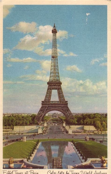 Eiffel Tower At Paris Color Foto By Trans World Airlines Flickr