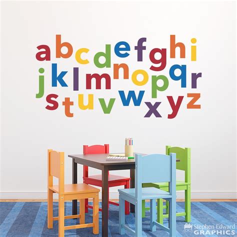 Alphabet Wall Decal De0006 Kids Wall Decals Letter Wall Stickers
