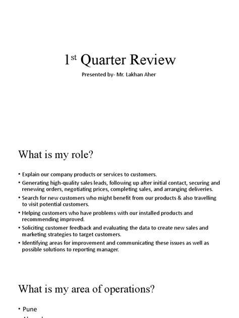 1st Quarter Review Pdf Sales Financial Economics