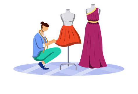 Best Fashion Designer Making Design Of Clothes Illustration Download In