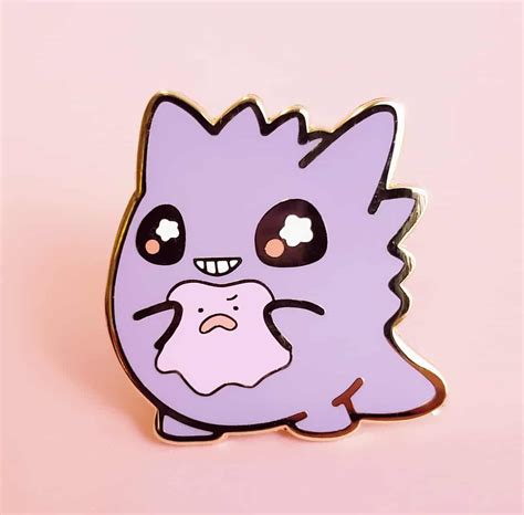 Gengar And Ditto Enamel Pin Bonnies Lab