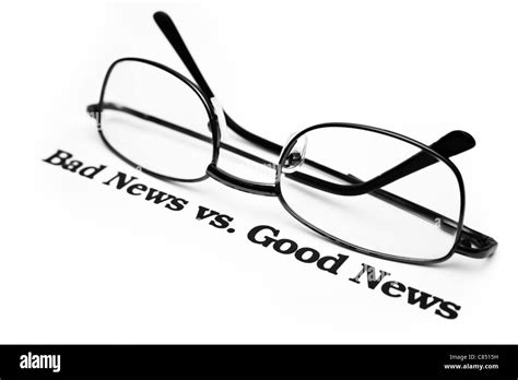 Bad News Vs Good News Stock Photo Alamy