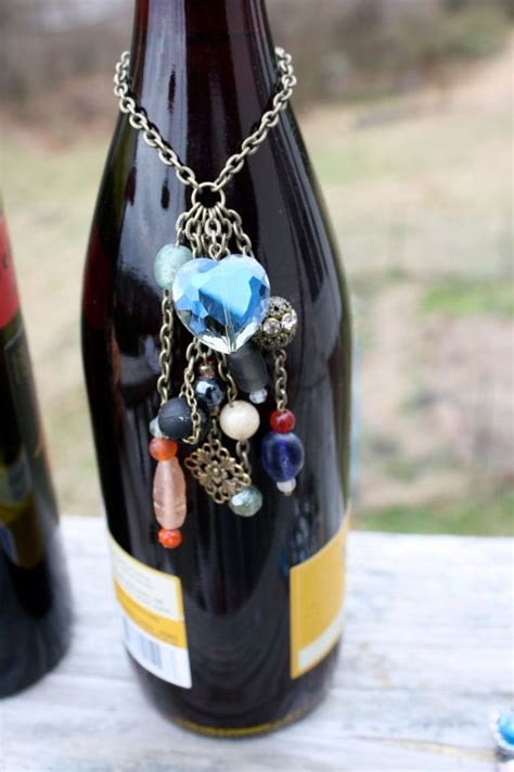 Wine Bottle Necklace Charms With Heart By Greekchic1 On Etsy 1150
