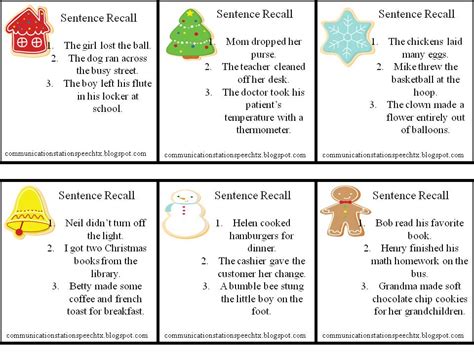 Use these speech therapy wh questions activities to have your students practice working on speech therapy questions. A Perfect Processing Christmas: Auditory Memory Recall! - Communication Station:Communication ...