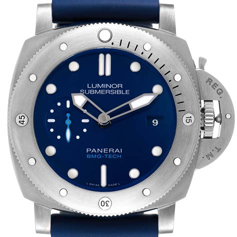 Panerai Submersible Bmg Tech Blue Dial Mens Watch Pam00692 Box Papers