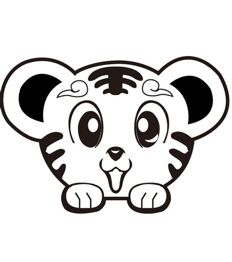 Make a coloring book with tiger cute for one click. Super Cute Tiger Coloring Pages For Kids #gfh : Printable ...