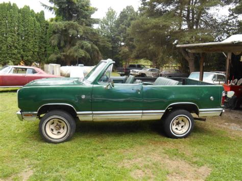 Mopar 1974 Dodge Ramcharger 4x4 318 At Full Convertible One Owner For