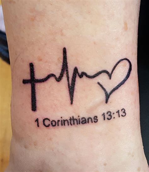 Faith Hope Love Ecg Tattoo Designs