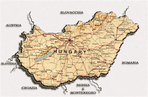 Respingimenti illegali e violenze ai confini: ungheria: carta geografica mappa ungherese