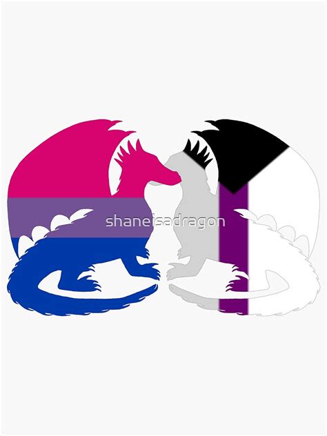 Bi Demisexual Pride Dragons Sticker By Shaneisadragon Redbubble