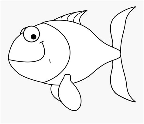 Transparent Fish Clipart Outline White Fish Clip Art Free