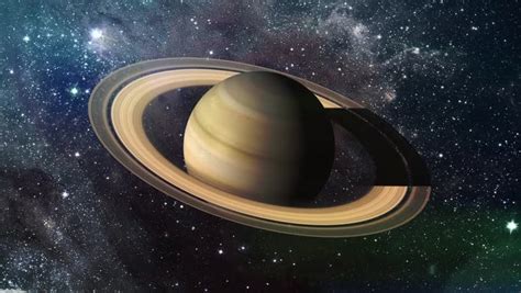 Rotation Of The Planet Saturn Hdrealistic Imaging Of Saturn Planet