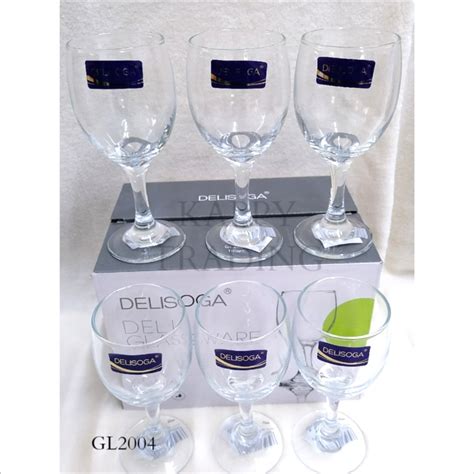 delisoga deli glassware 6pcs wine glass 190ml 15cm gl2004 champaign glass lazada ph