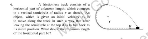 4 A Frictionless Track Consists Of A Horizontal Par Physics