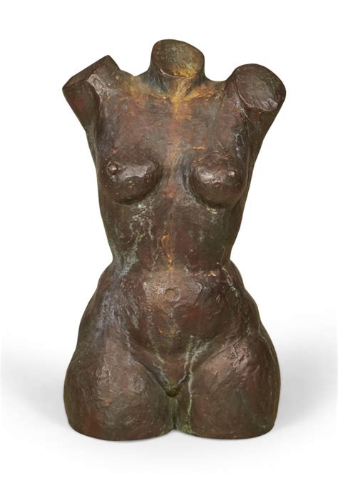 Antique French Bronze Cast Sculpture Of A Female Torso Manner Of