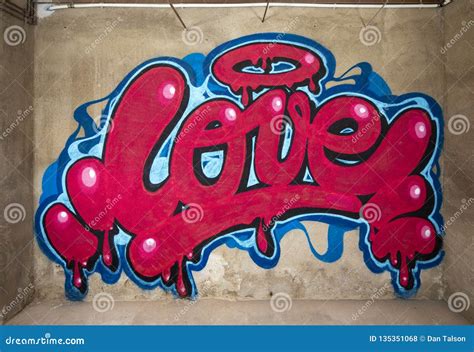 Graffiti Of Word Love On A Wall Editorial Stock Photo Image Of Font