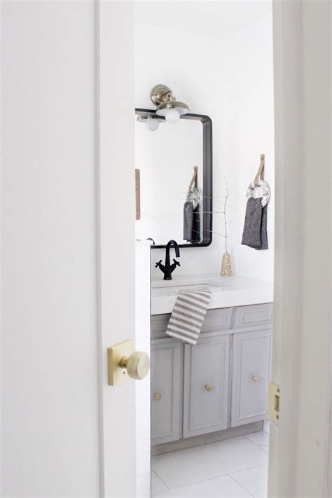 Bathroom Renovation With A Diy Towel Ring Holder Harlow And Thistle