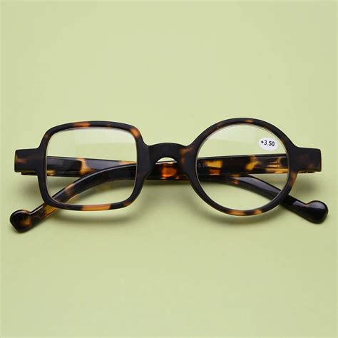 new square round reading glasses 1 women men leopard reader unisex fashion presbyopic spectacles