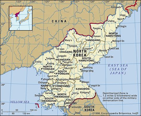 Map Of North Korea And Geographical Facts Where North Korea Is On The