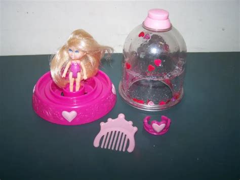 VINTAGE PLAYSKOOL KRYSTAL Princess Hearts Doll Globe Crown Comb Dark