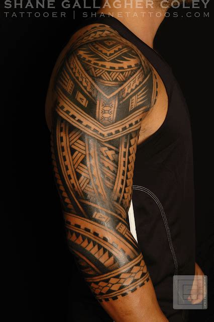 Shane Tattoos Polynesian Sleeve Tatau Tattoo