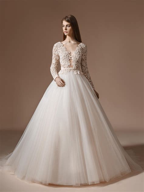 Because if you start searching you'll find such categories as simple, lace, sweetheart, with straps and many others. Papilio Long sleeved lace bodice ball gown wedding dress
