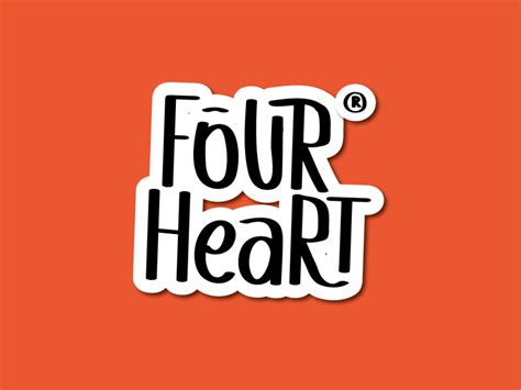 Four Heart Typography Using El Toro Loco Font By Maneka Design On Dribbble
