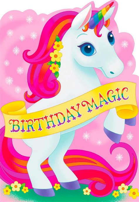 Birthday Magic Unicorn Jumbo Birthday Card 1625 Greeting Cards