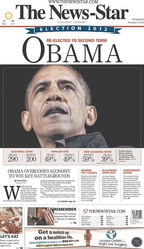 President Barack Obama Re Election Newspapers Gallery Two The