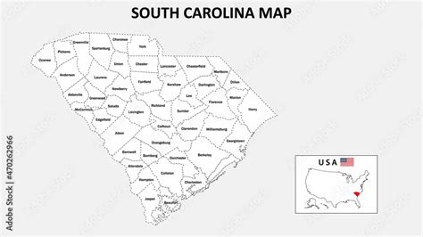 South Carolina Map State And District Map Of South Carolina