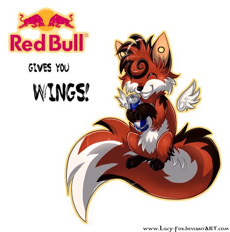 One that is energetic, extreme and though, which come to think of it, indirectly represents their product: Red Bull gives you WINGS. by AeroVixen on DeviantArt