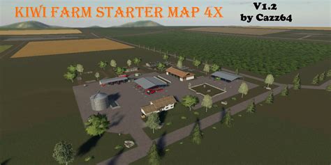 Mod Kiwi Farm Starter Map 4x V12 Farming Simulator 19 Mod Ls19 Mod