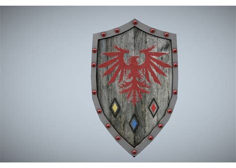 Medieval Wooden Shield 3d Model Cgtrader