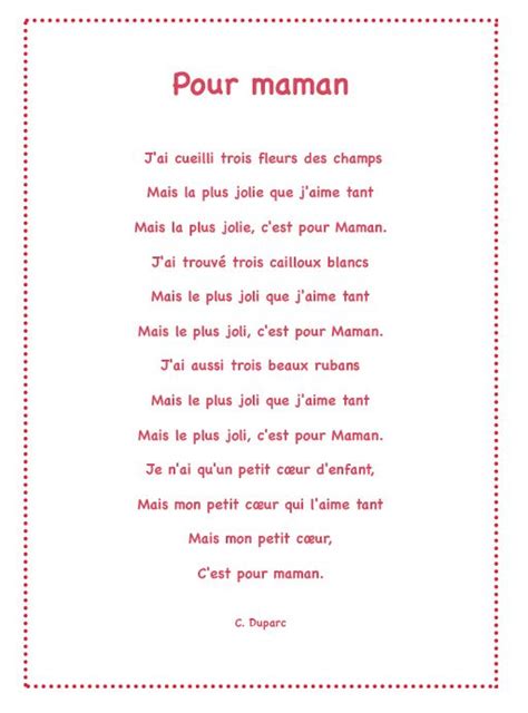 Pour Maman Un Poème Pour Maman Avec Tête à Modeler Poeme Maman Lettre Pour Maman Poeme
