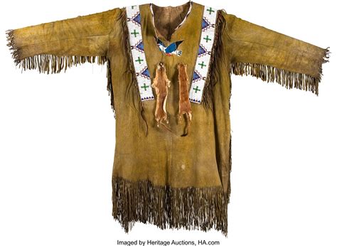 A Plains Beaded And Fringed Hide Tunic C 1900 Other Lot 50086