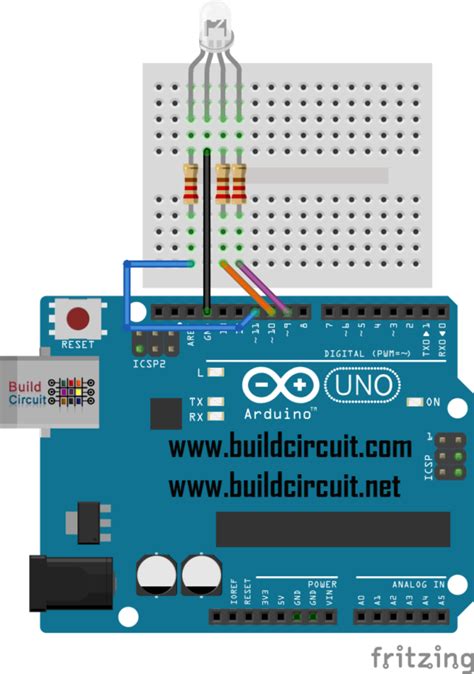 Arduino Project 27 Arduino Rgb Led Experiment Buildcircuitcom