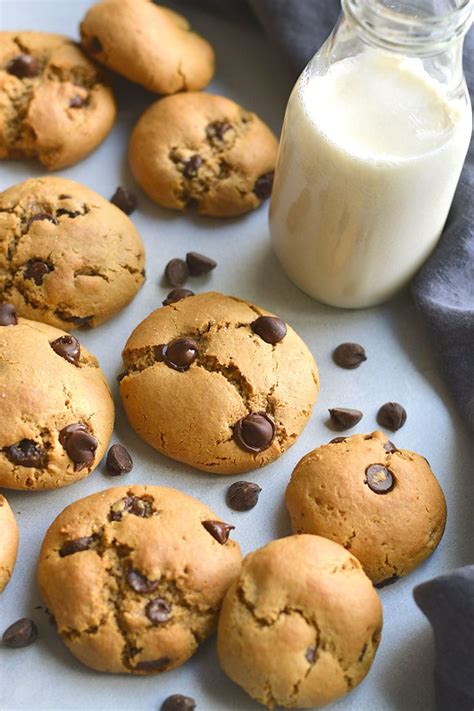 The outside of this almond cookie is slightly crisp and the inside is soft and chewy. Almond Flour Chocolate Chip Cookies {Paleo, GF} - Skinny ...