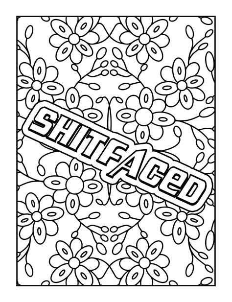 Swearing Adult Colouring Pages Etsy