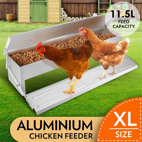 115l Automatic Chicken Feeder Poultry Chook Treadle Feeding Trough