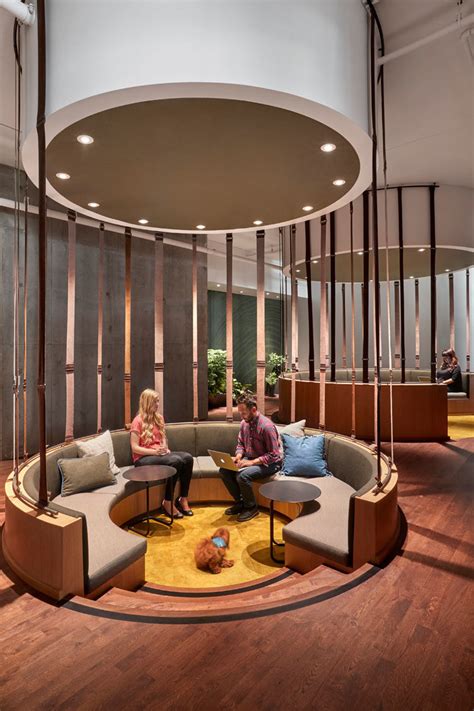 This Office's Interior Design Included Plenty Of Semi-Private Circular