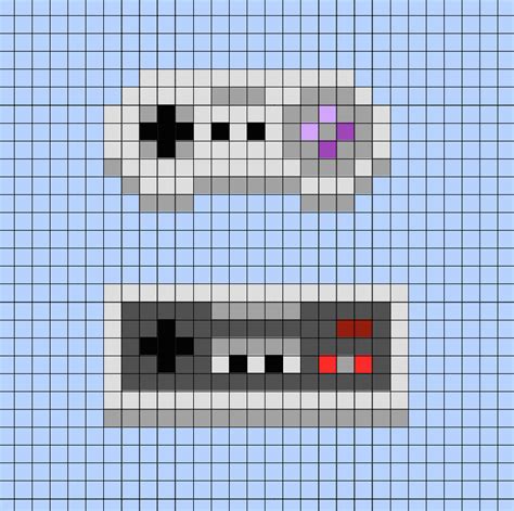 Perler Bead Pixel Art Nintendo Controller Magnets With Patterns Pixel