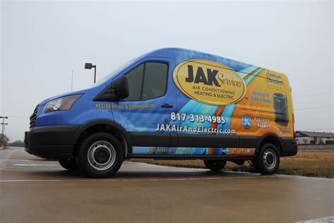 Air Conditioning Service Van Wrap Fort Worth Texas Cool Van Wrap Design