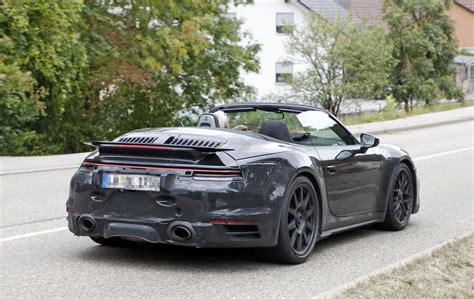 2020 Porsche 911 Turbo Cabriolet Spotted With Top Down Looks