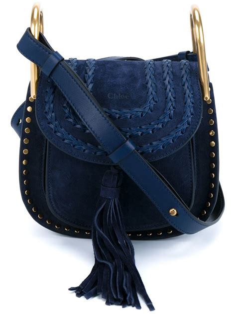 Chloé Mini Hudson Crossbody Bag In Blue Lyst
